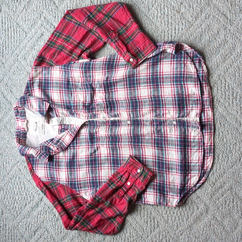‼️American Eagle Red and White Flannel